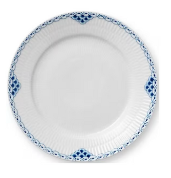 Royal Copenhagen Princess Delicate Blue Lace Border Pattern Dessert Plate